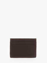 Leather Card Holder Oil Etrier Brown oil EOIL011