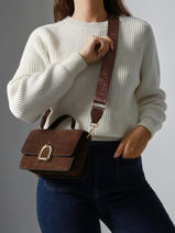 Crossbody Bag S Altesse Suede Etrier Brown altesse suede EASU048S-vue-porte
