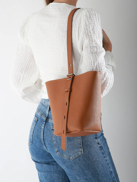 Shoulder Bag Backpack S Cavalier Leather Etrier Brown cavalier ECLR126S other view 2